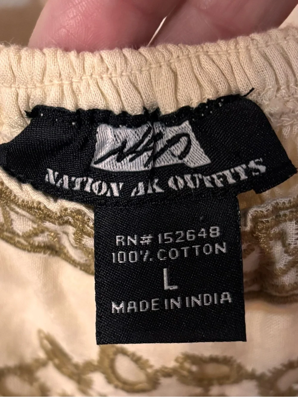 Nation AK Outfits Embroidered Boho Sleeveless Maxi Dress Large